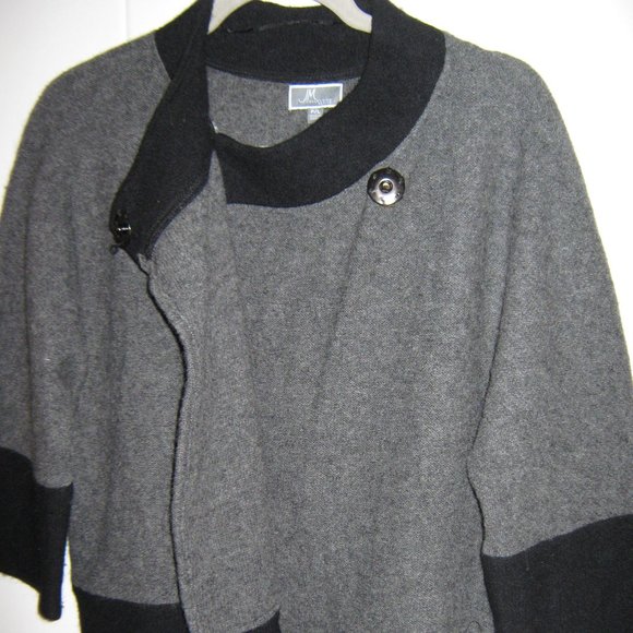 Heathered Grey with Black Sweater Jacket - Picture 1 of 4